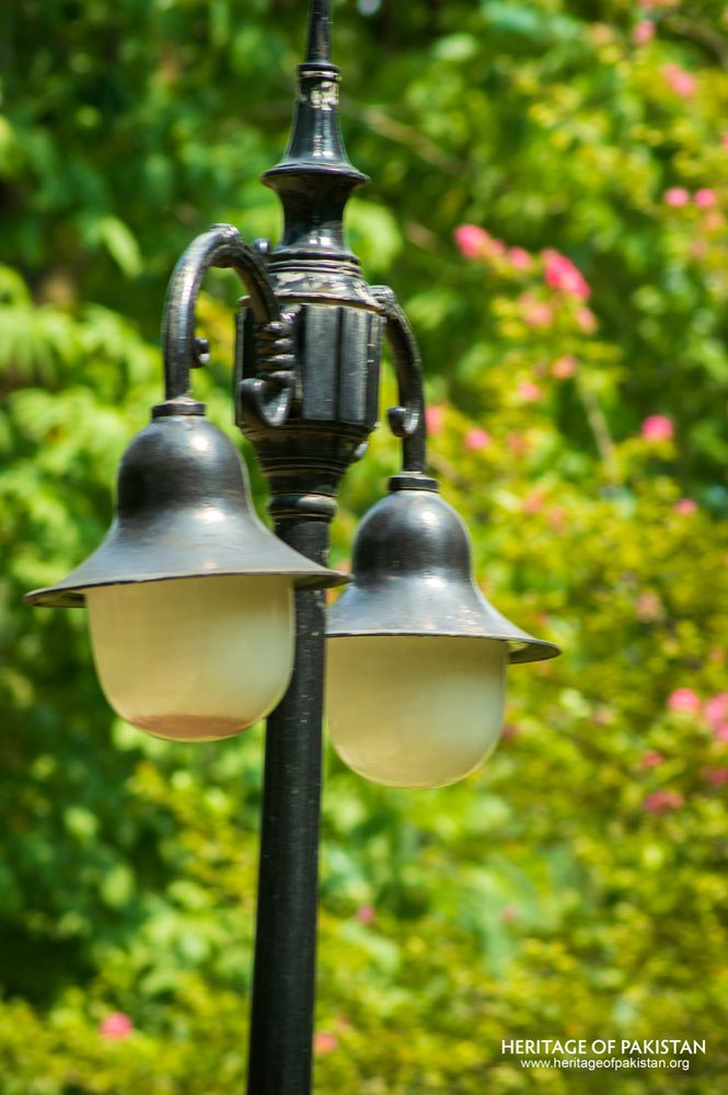 Heritage lamp post detail from Lady Garden Park's colonial heritage.